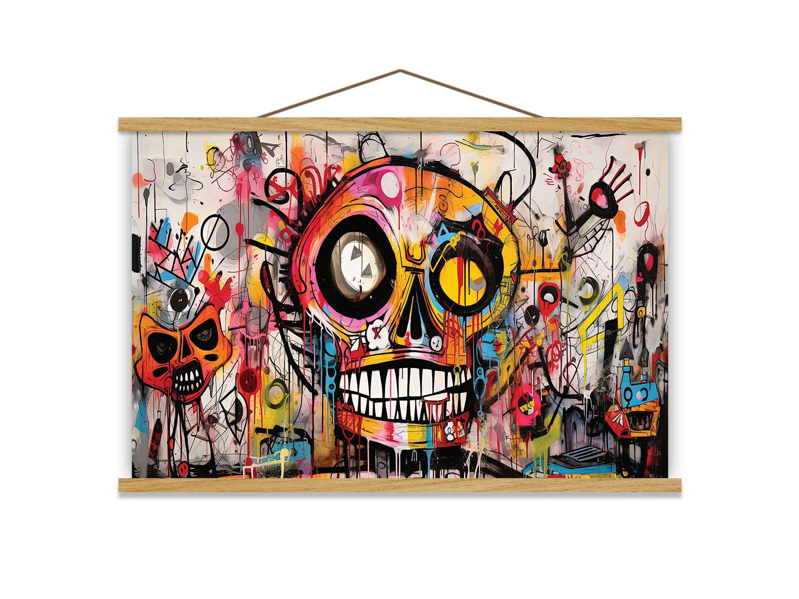 Quadro Decorativo em Moldura MRG65, Multicolor, 50x70 cm – Tela 50% Poliéster/50% Algodão, Moldura 100% Madeira