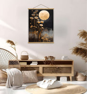Quadro Decorativo Emoldurado MRG69 - 50x70cm - Moldura Madeira - Dourado/Preto/Prateado
