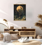 Quadro Decorativo Emoldurado MRG74 - 50x70cm - Moldura Madeira - Dourado/Preto/Prateado