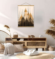 Quadro Decorativo Emoldurado MRG77 - 50x70cm - Moldura Madeira - Dourado/Preto/Prateado