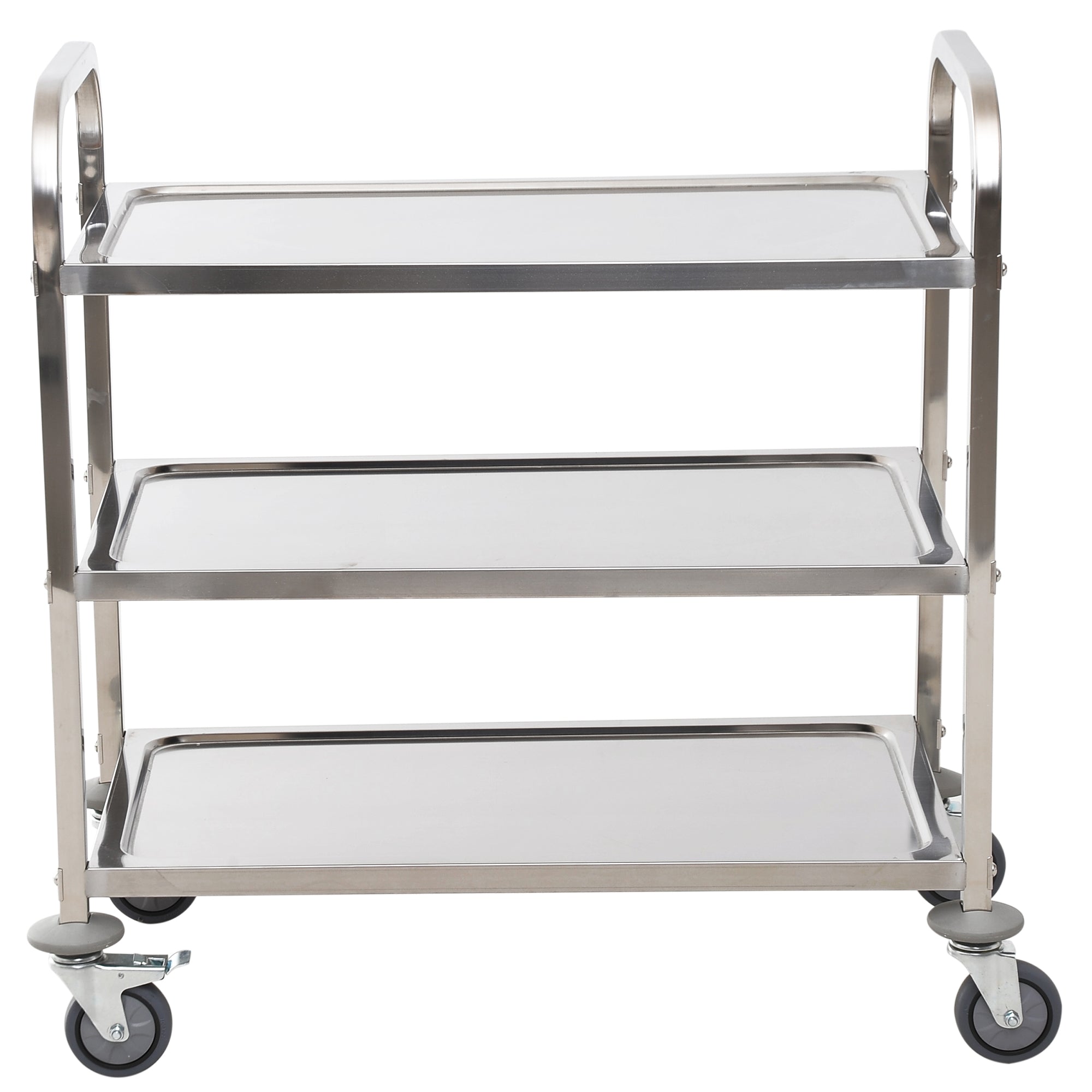 Carrinho de Cozinha 3 Prateleiras 85x45x90 cm Prateado