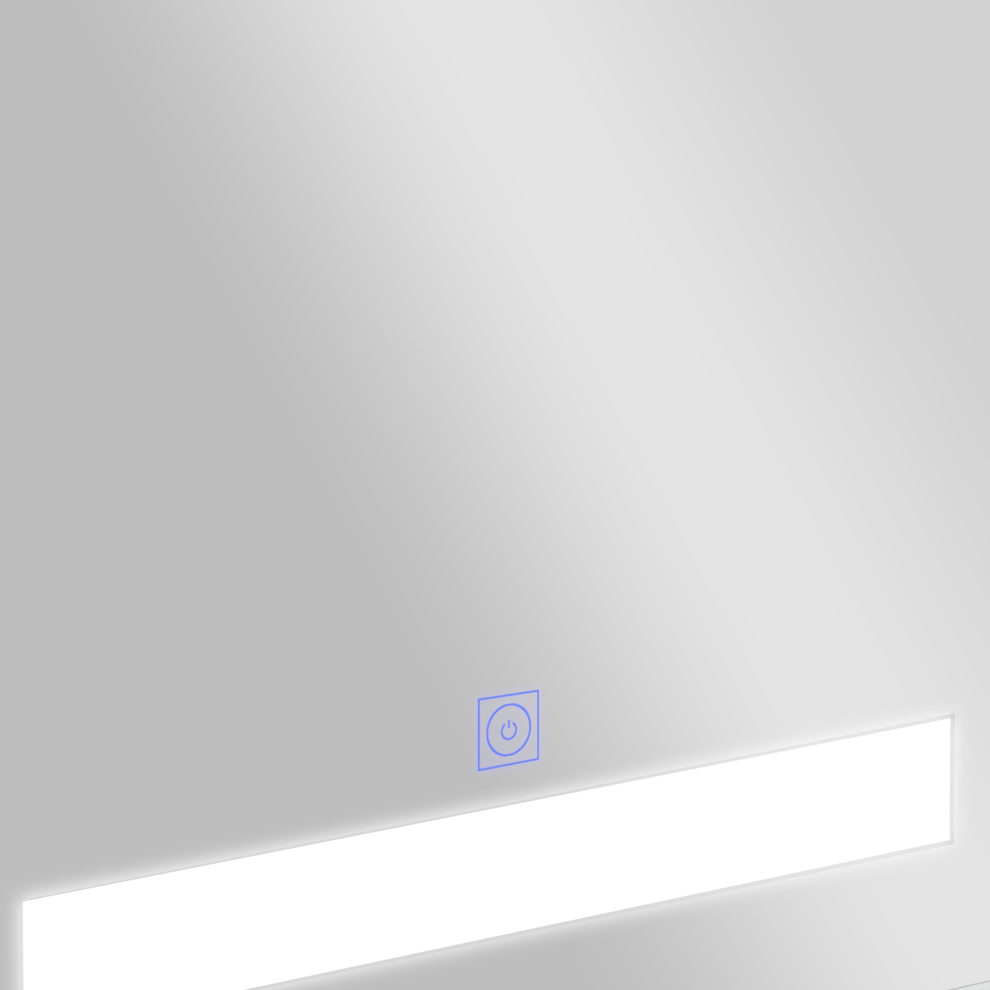 Armário de Casa de Banho com Espelho e Luz LED - Branco - 50x15x60 cm