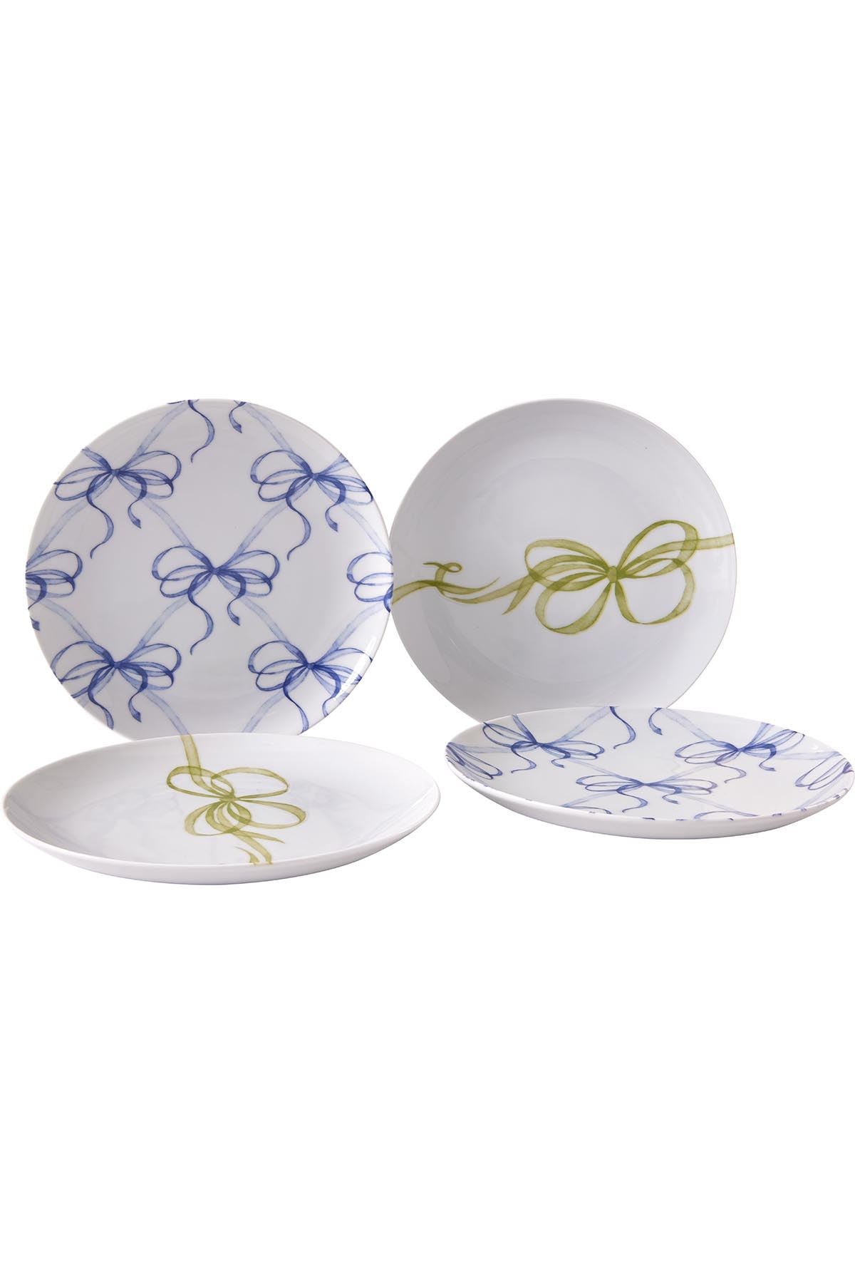 Conjunto para Servir Bolo – 21 x 21 x 2 cm – Azul – Porcelana