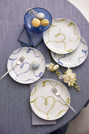 Conjunto de Servir Bolo – 21 x 21 x 2 cm – Azul – Porcelana