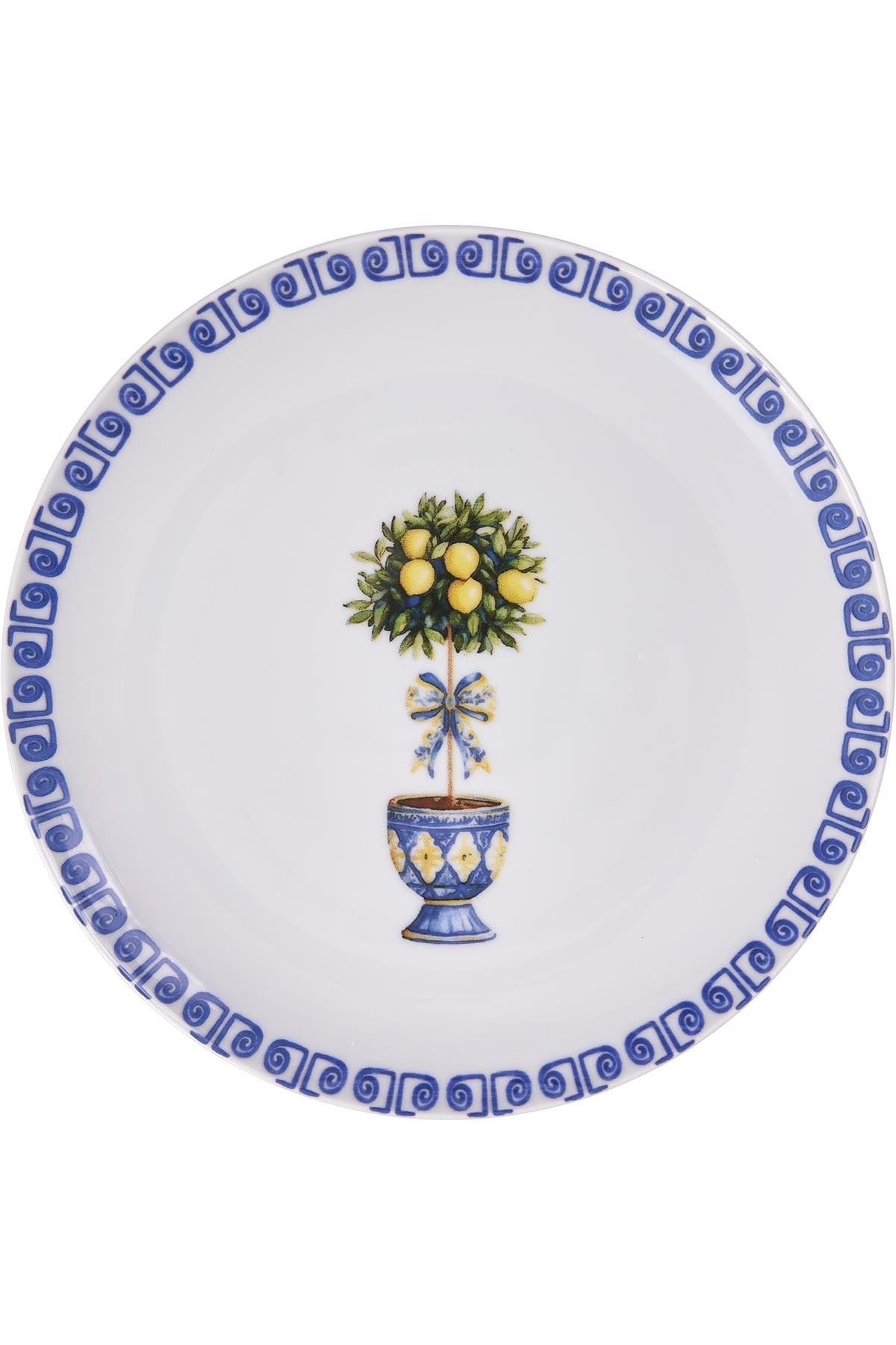 Conjunto de Servir Bolo – 21 x 21 x 2 cm – Azul – Porcelana
