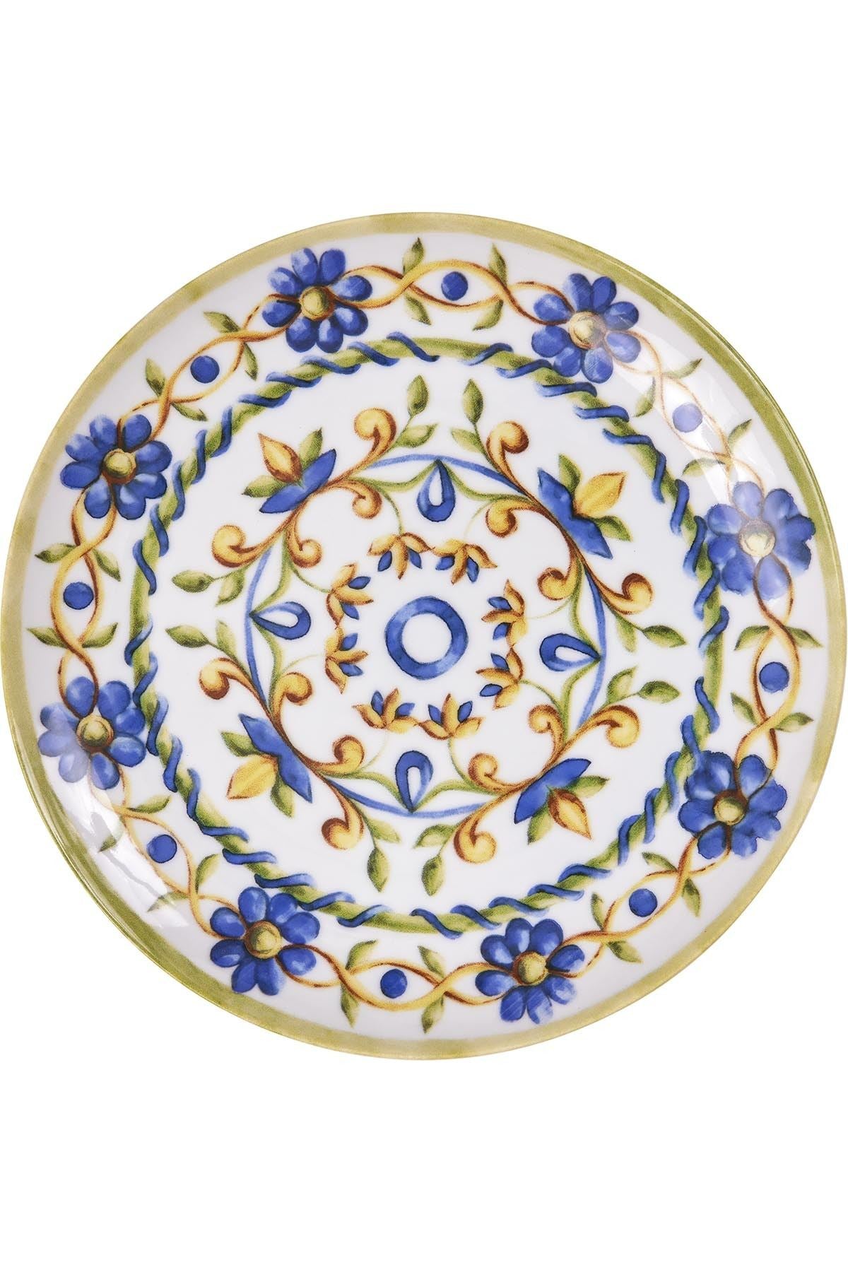 Conjunto de Servir Bolo – 21 x 21 x 2 cm – Azul – Porcelana