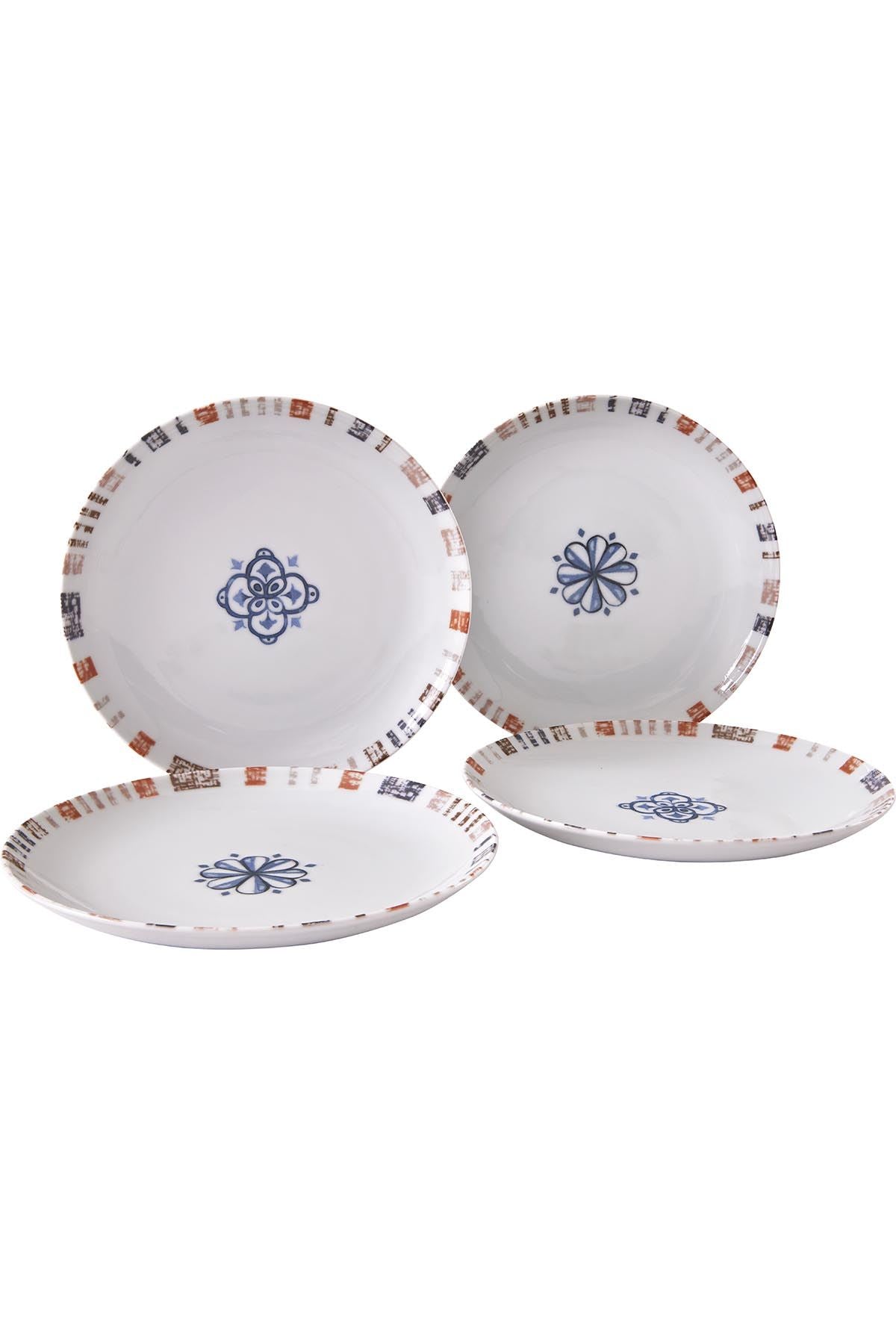 Conjunto de Servir Bolo – 21 x 21 x 2 cm – Azul – Porcelana