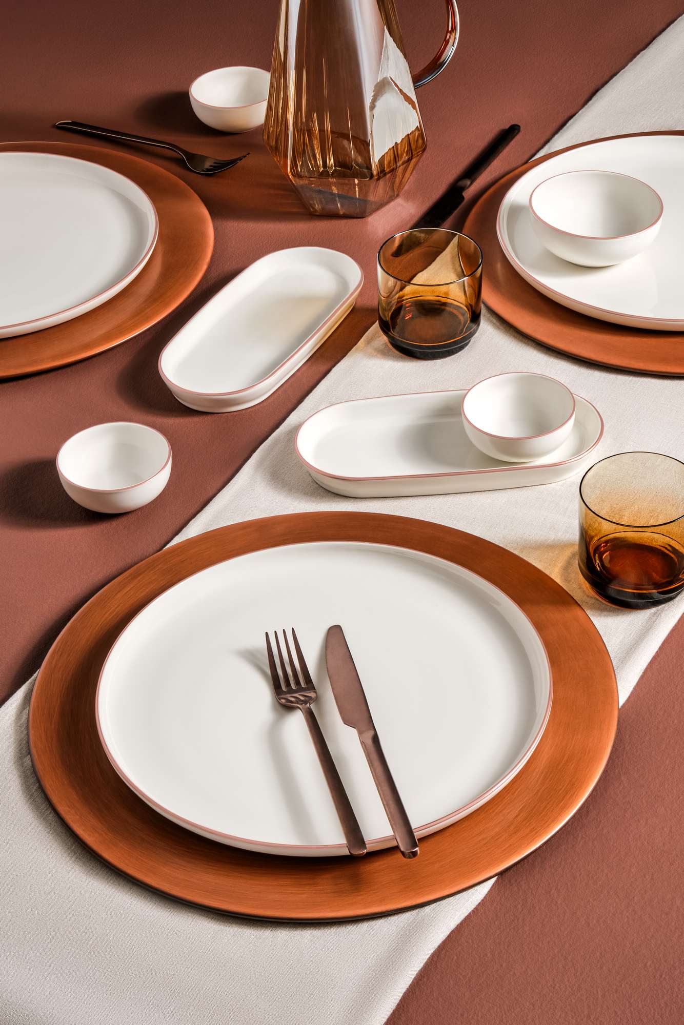Conjunto de café da manhã (14 peças)-BNMOD14KH51039-Cobre