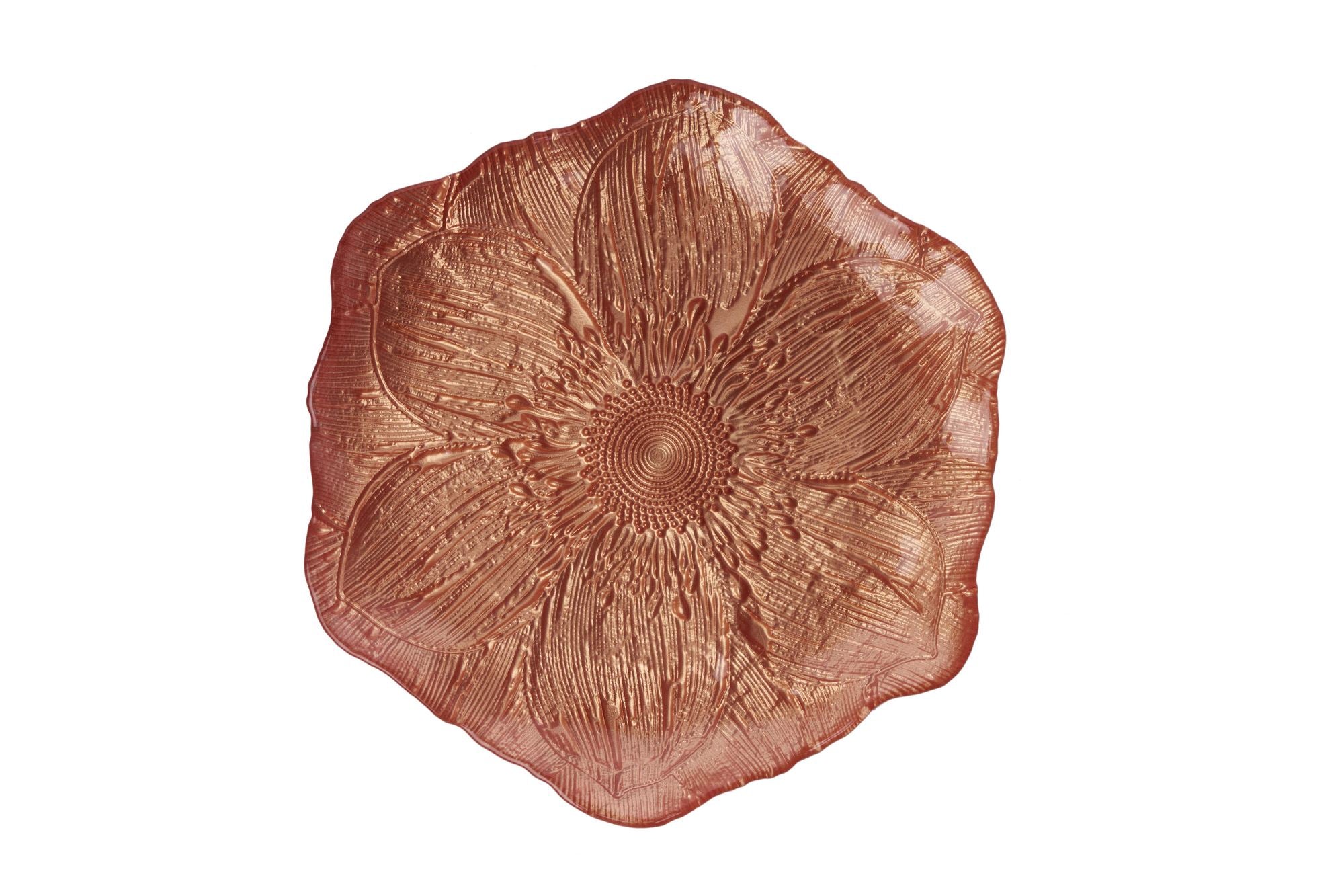 Conjunto de Pratos de Sobremesa – 22 x 22 cm – Laranja – Vidro