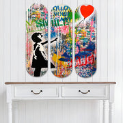 Conjunto de pinturas decorativas em MDF – 20 x 70 cm cada – 100% MDF – 8 mm de espessura