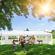 Carpa para Festa de Jardim 3 x 9 m com Cobertura Impermeável e Proteção UV - Branco