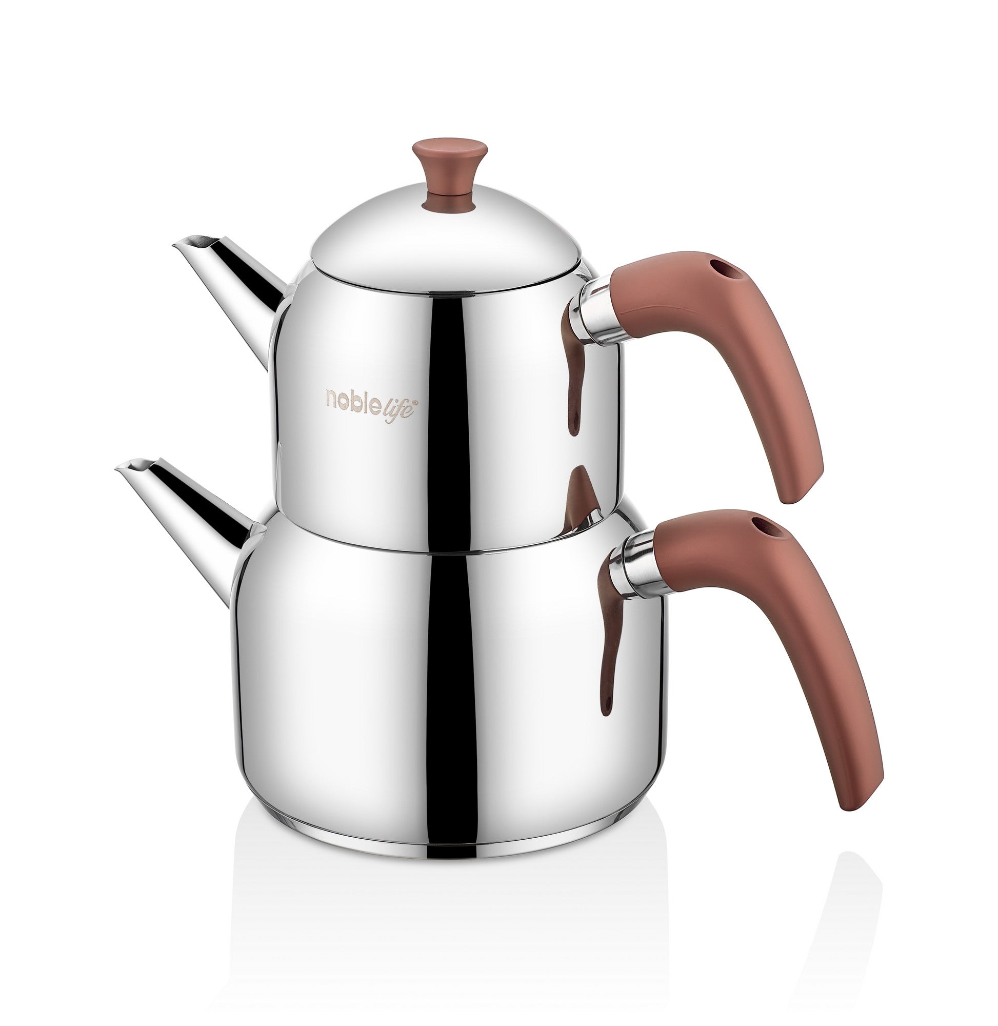 Bule de chá (4 peças)-Nbl Azur Steel Tea Pot-Aço
Cobre