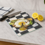 Tábua de corte em vidro temperado – 20 x 30 cm – Multicolorido