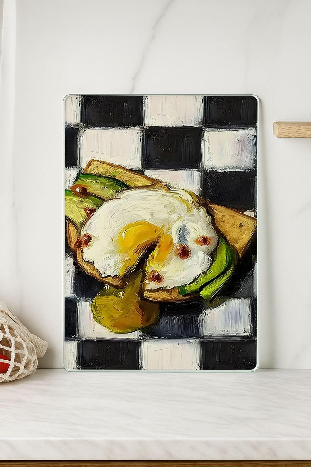 Tábua de corte em vidro temperado – 20 x 30 cm – Multicolorido