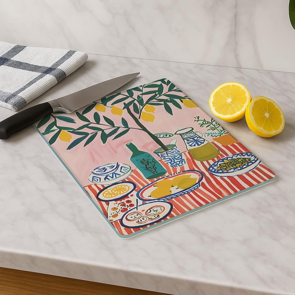 Tábua de Corte em Vidro Temperado – 20 x 30 cm – Multicolorido