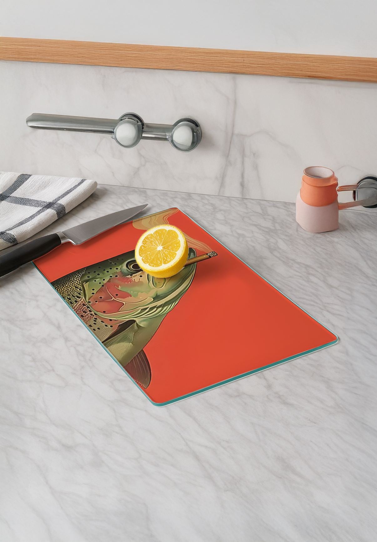 Tábua de corte – 20 x 30 cm – Multicolorido – Vidro Temperado
