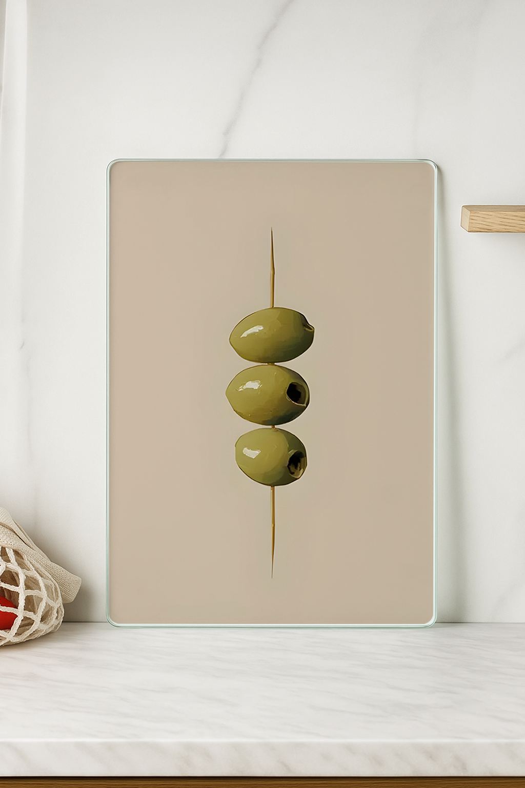 Tábua de corte em vidro temperado – 20 x 30 cm – Multicolorido