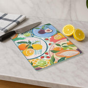 Tábua de corte em vidro temperado – 20 x 30 cm – multicolorido