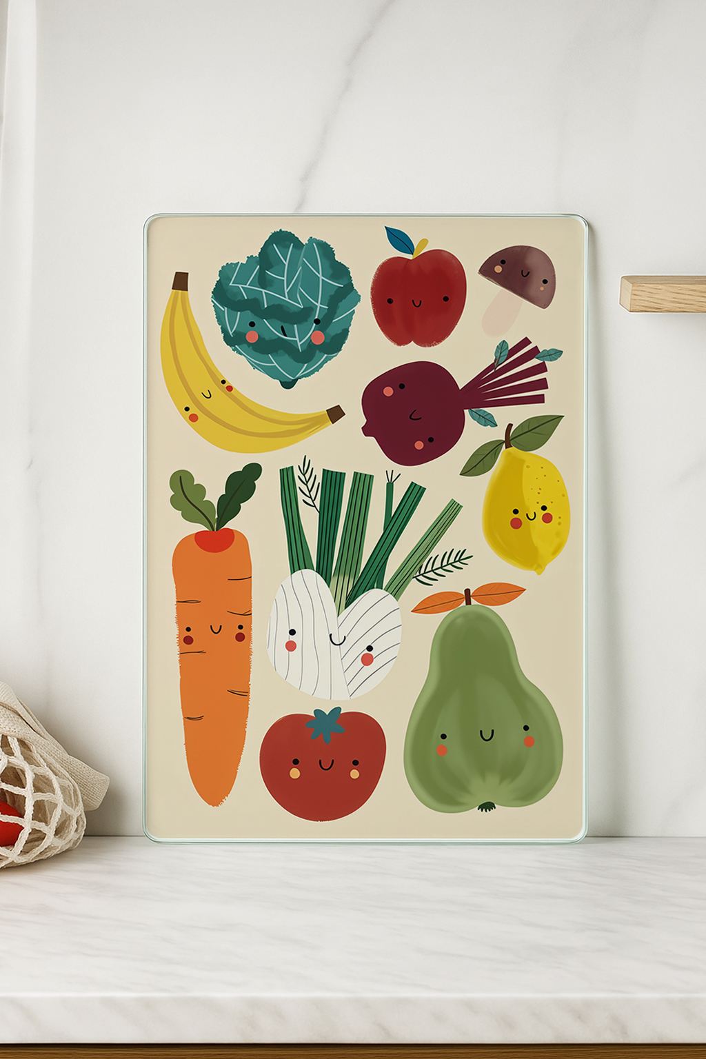 Tábua de Corte em Vidro Temperado – 20 x 30 cm – Multicolorido