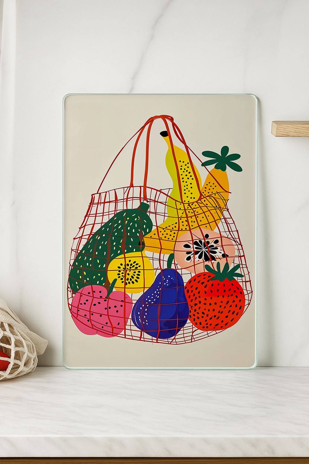 Tábua de Corte – 20 x 30 cm – Multicolorido – Vidro Temperado