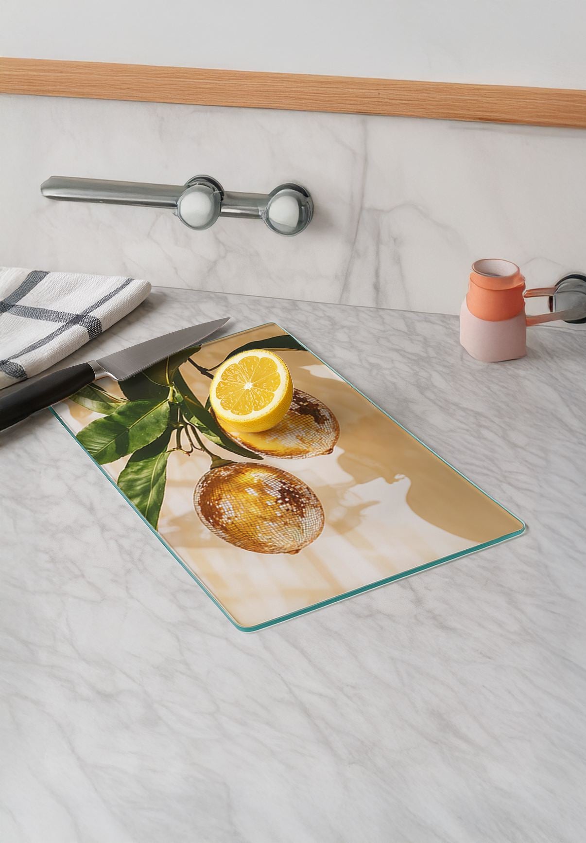 Tábua de Corte em Vidro Temperado – 20 x 30 cm – Multicolorido