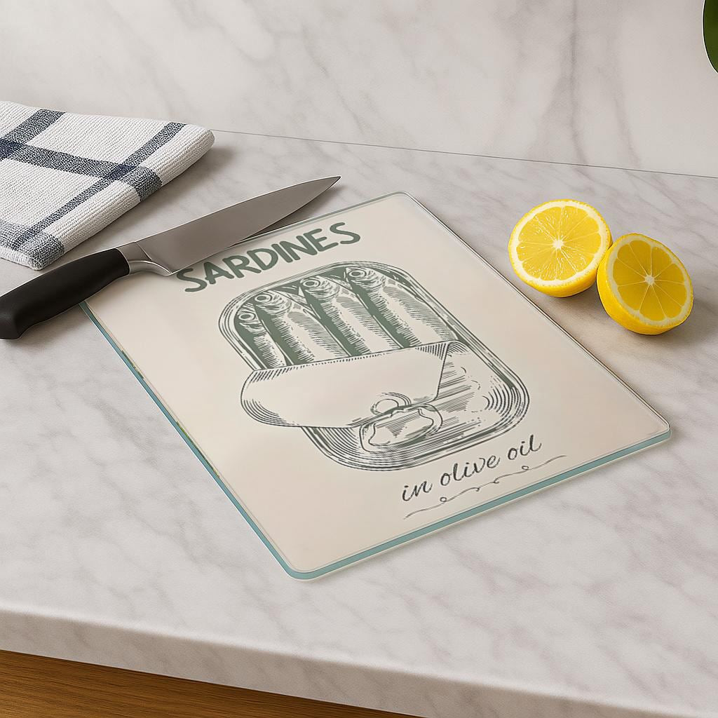 Tábua de corte – 20 x 30 cm – Multicolorido – Vidro temperado