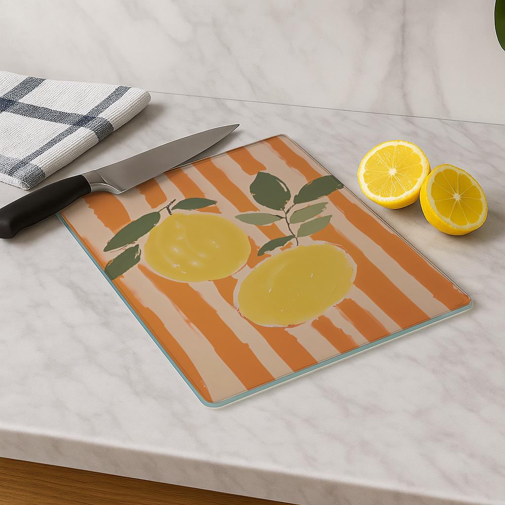 Tábua de Corte em Vidro Temperado – 20 x 30 cm – Multicolorido