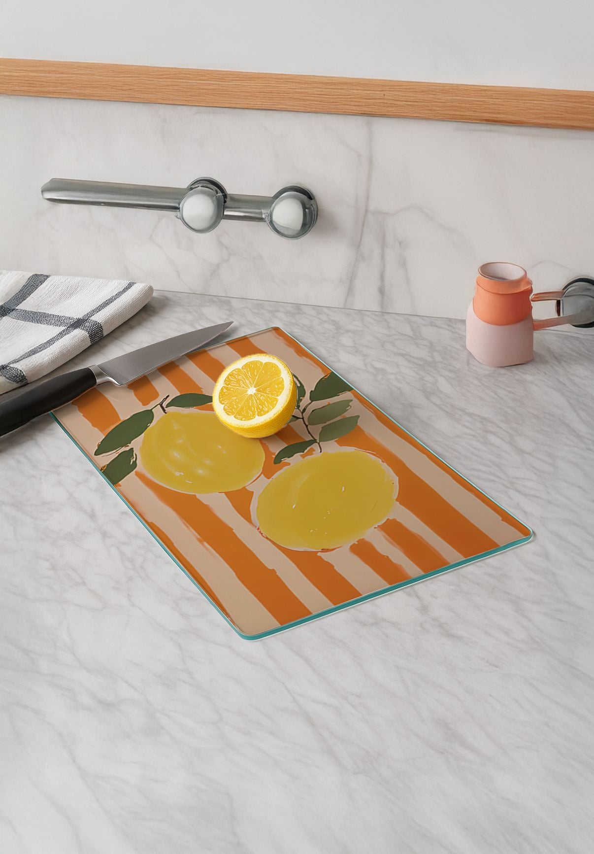 Tábua de Corte em Vidro Temperado – 20 x 30 cm – Multicolorido