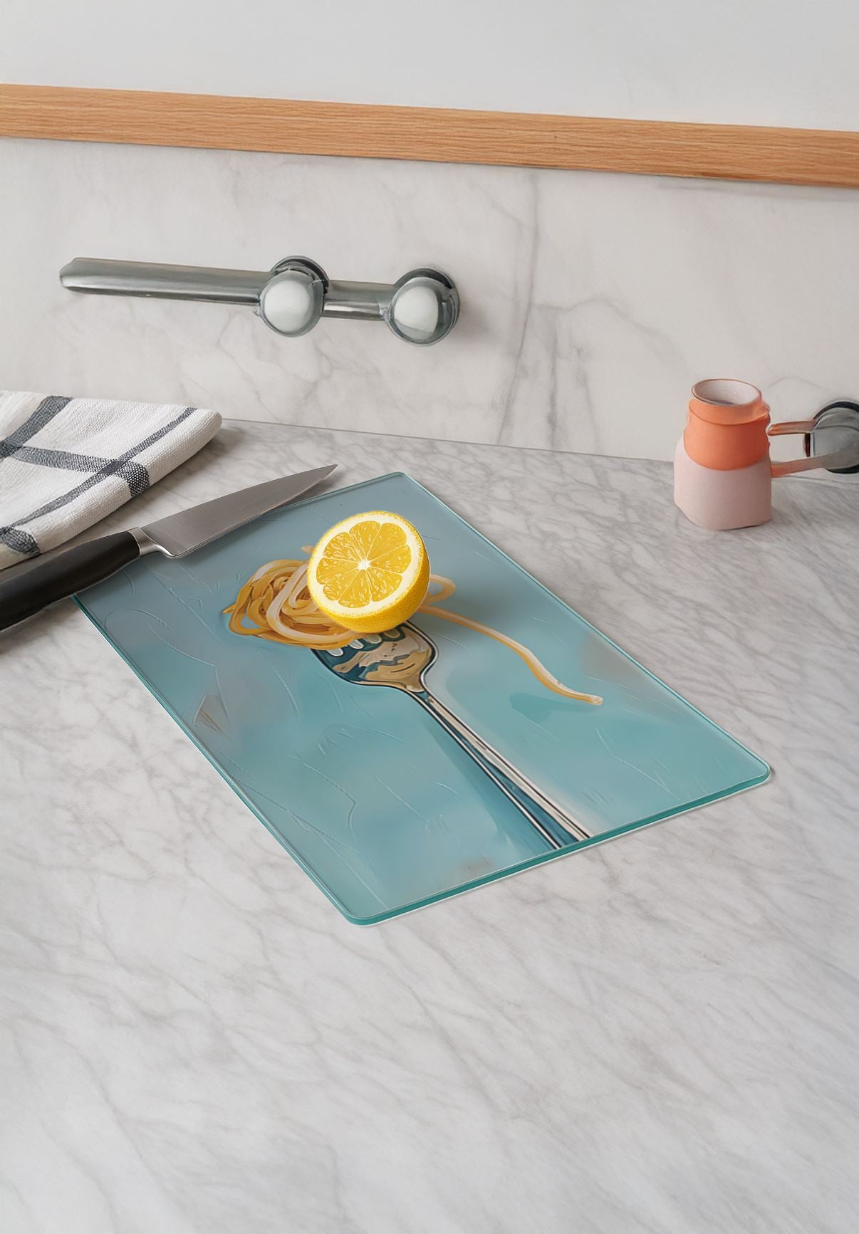 Tábua de Corte em Vidro Temperado – 20 x 30 cm – Multicolorido