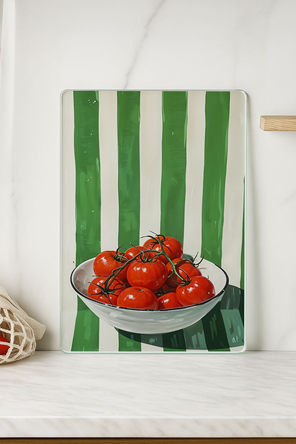 Tábua de corte em vidro temperado – 20 x 30 cm – Multicolorido