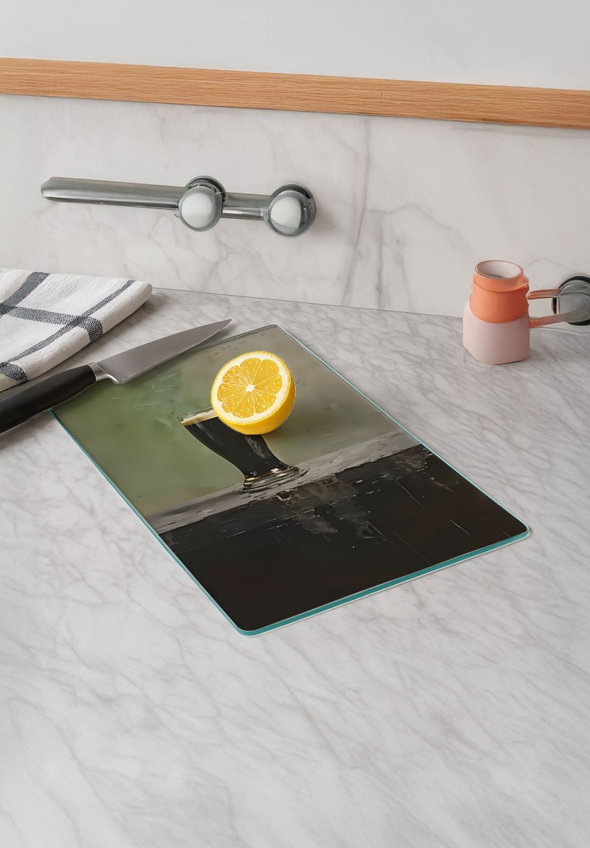 Tábua de Corte em Vidro Temperado – 20 x 30 cm – Multicolorido