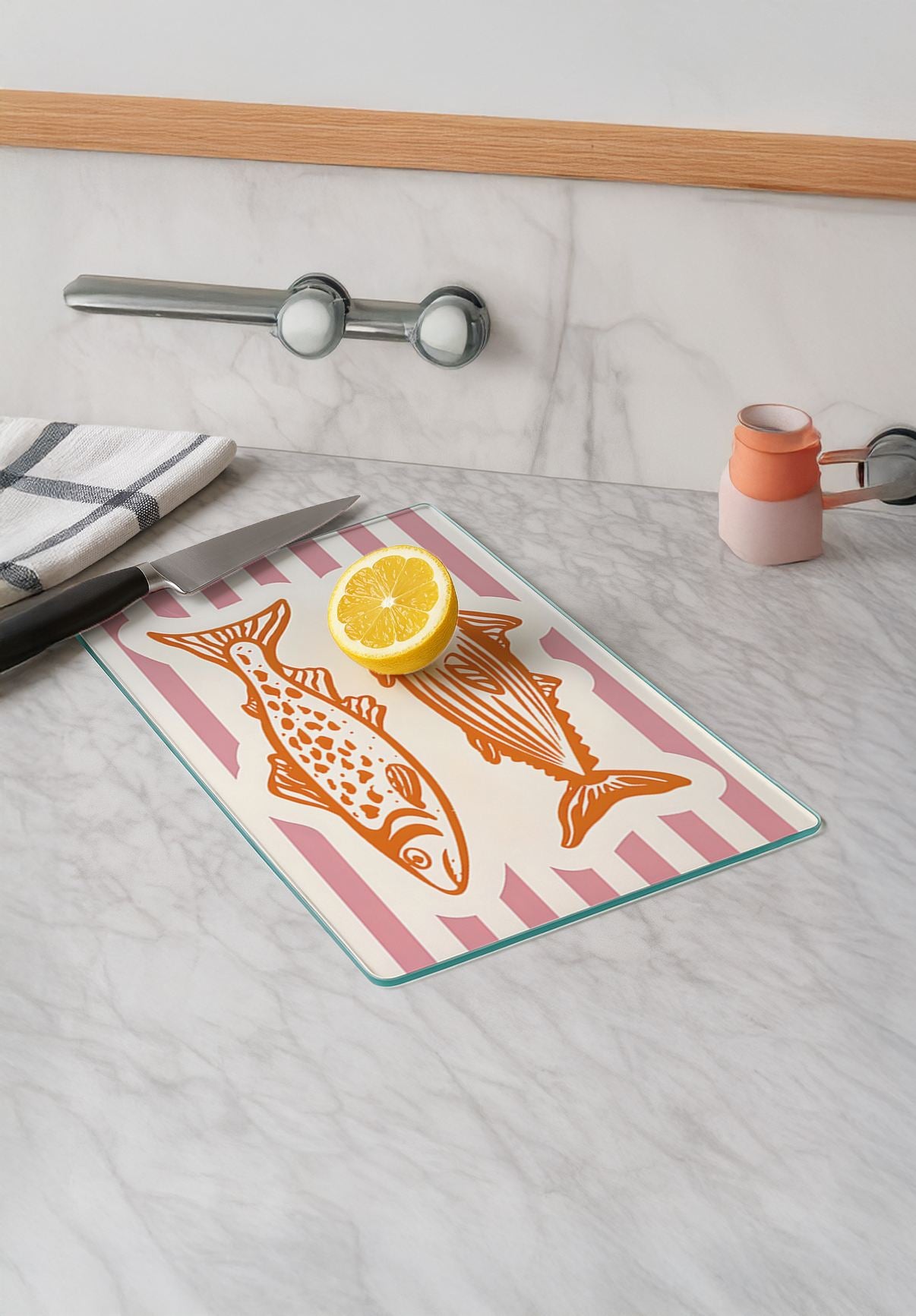 Tábua de Corte – 20 x 30 cm – Multicolorido – Vidro Temperado