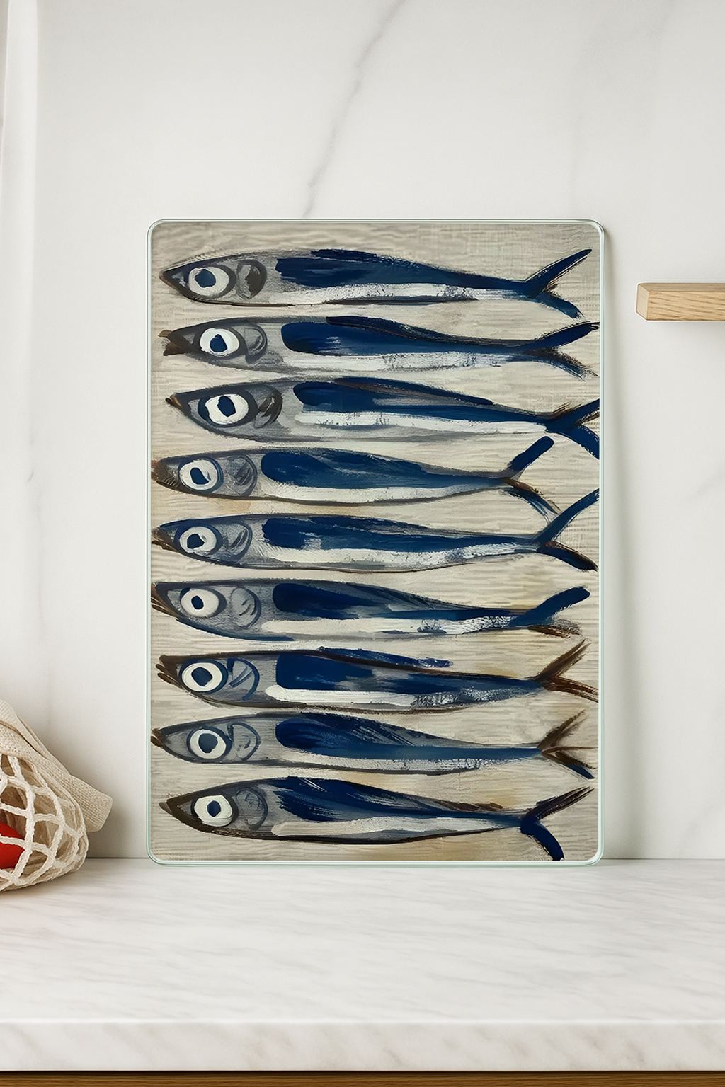 Tábua de corte em vidro temperado – 20 x 30 cm – multicolorido