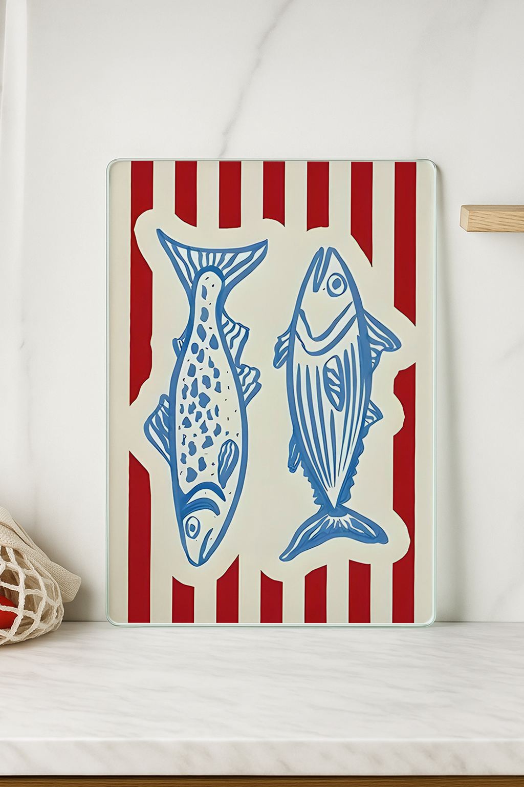 Tábua de corte em vidro temperado – 20 x 30 cm – Multicolorido