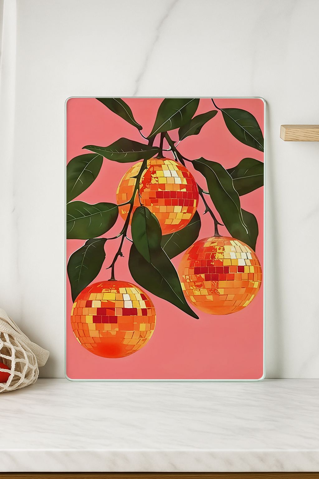 Tábua de corte em vidro temperado – 20 x 30 cm – Multicolorido