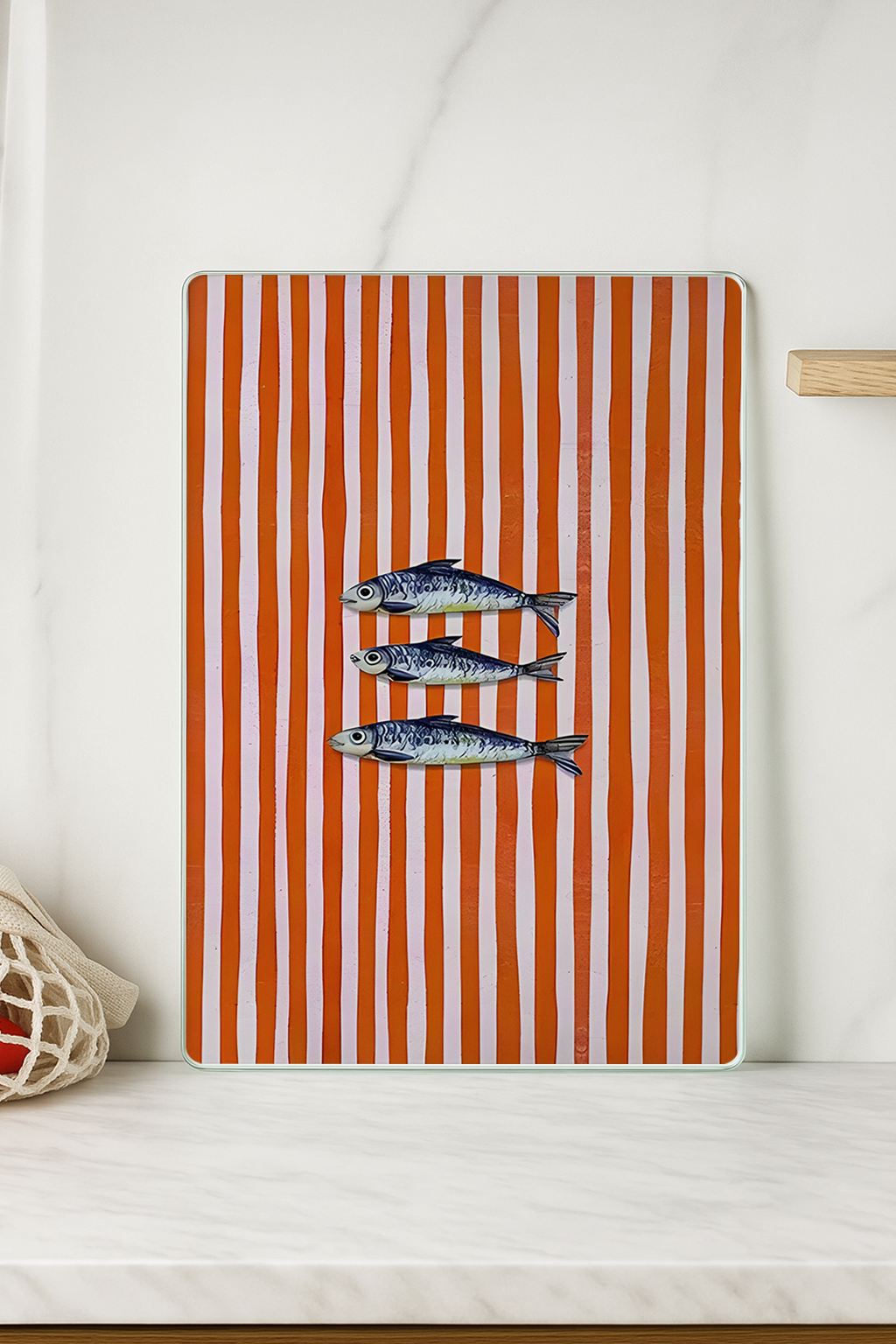 Tábua de corte em vidro temperado – 20 x 30 cm – Multicolorido