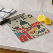 Tábua de corte em vidro temperado – 20 x 30 cm – Multicolorido