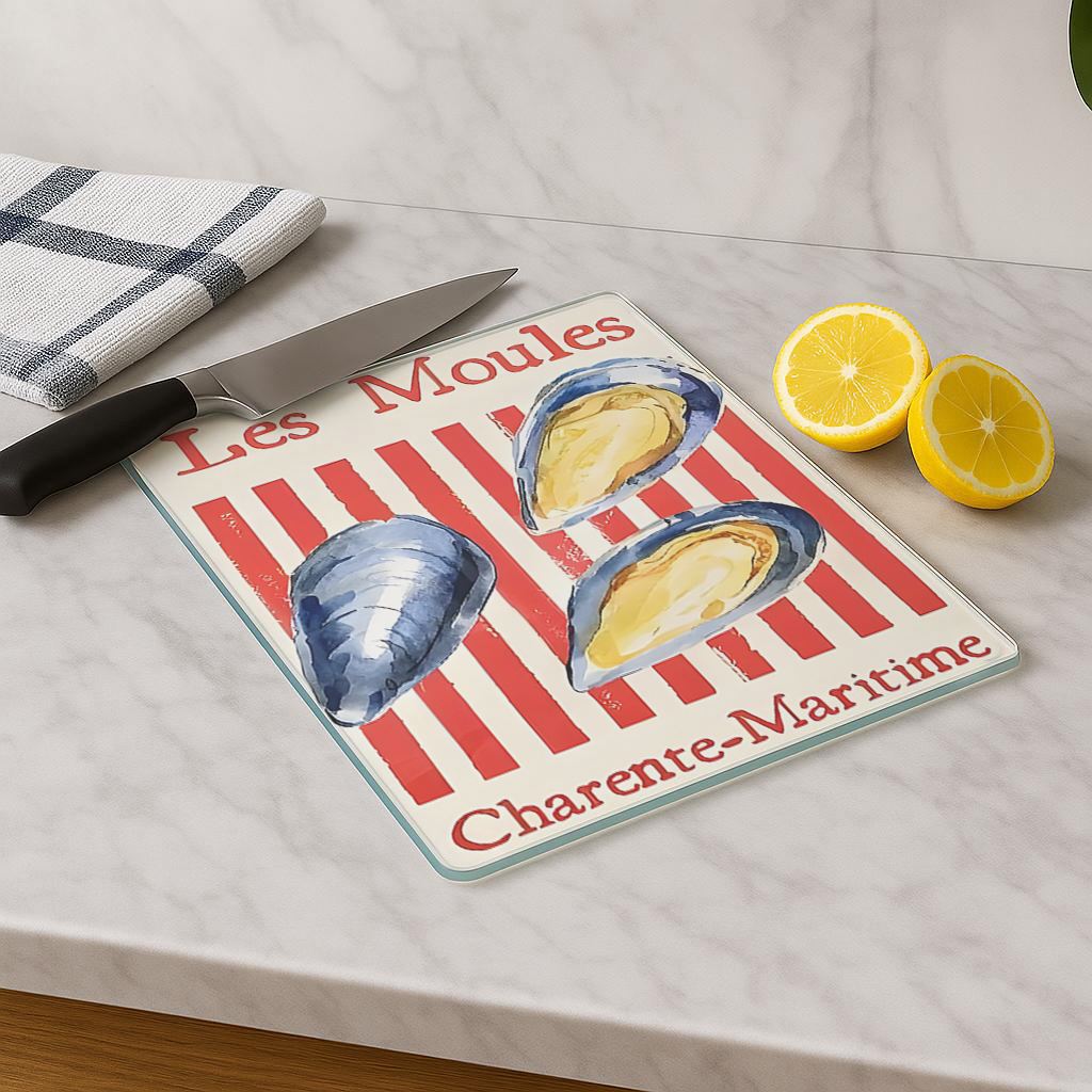 Tábua de Corte em Vidro Temperado – 20 x 30 cm – Multicolorido