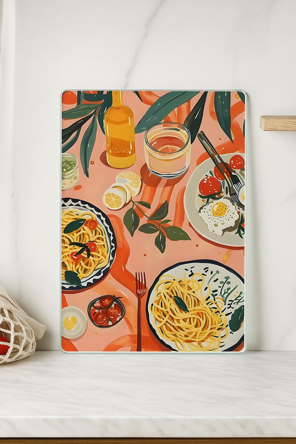 Tábua de Corte em Vidro Temperado – 20 x 30 cm – Multicolorido