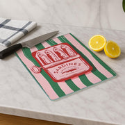 Tábua de corte em vidro temperado – 20 x 30 cm – Multicolorido