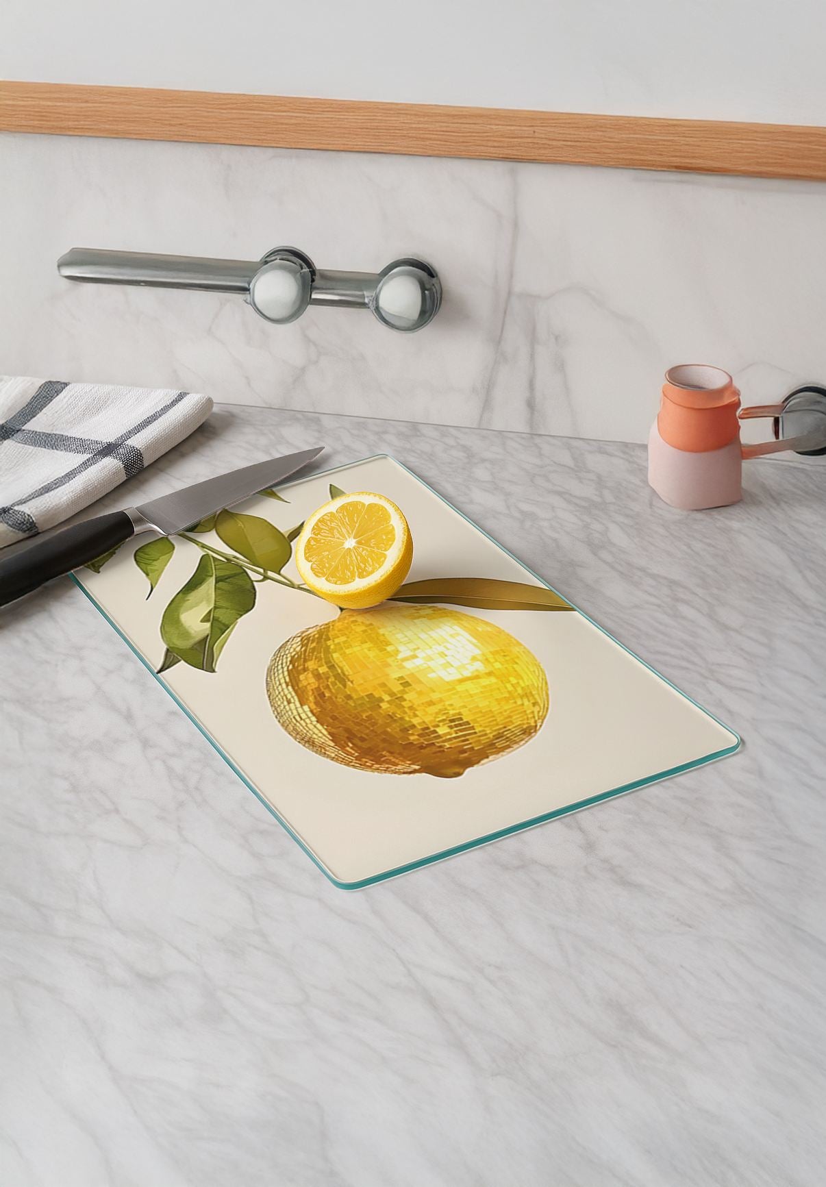 Tábua de Corte em Vidro Temperado – 20 x 30 cm – Multicolorido