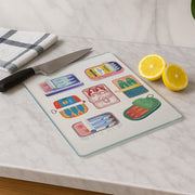 Tábua de Corte em Vidro Temperado – 20 x 30 cm – Multicolorido