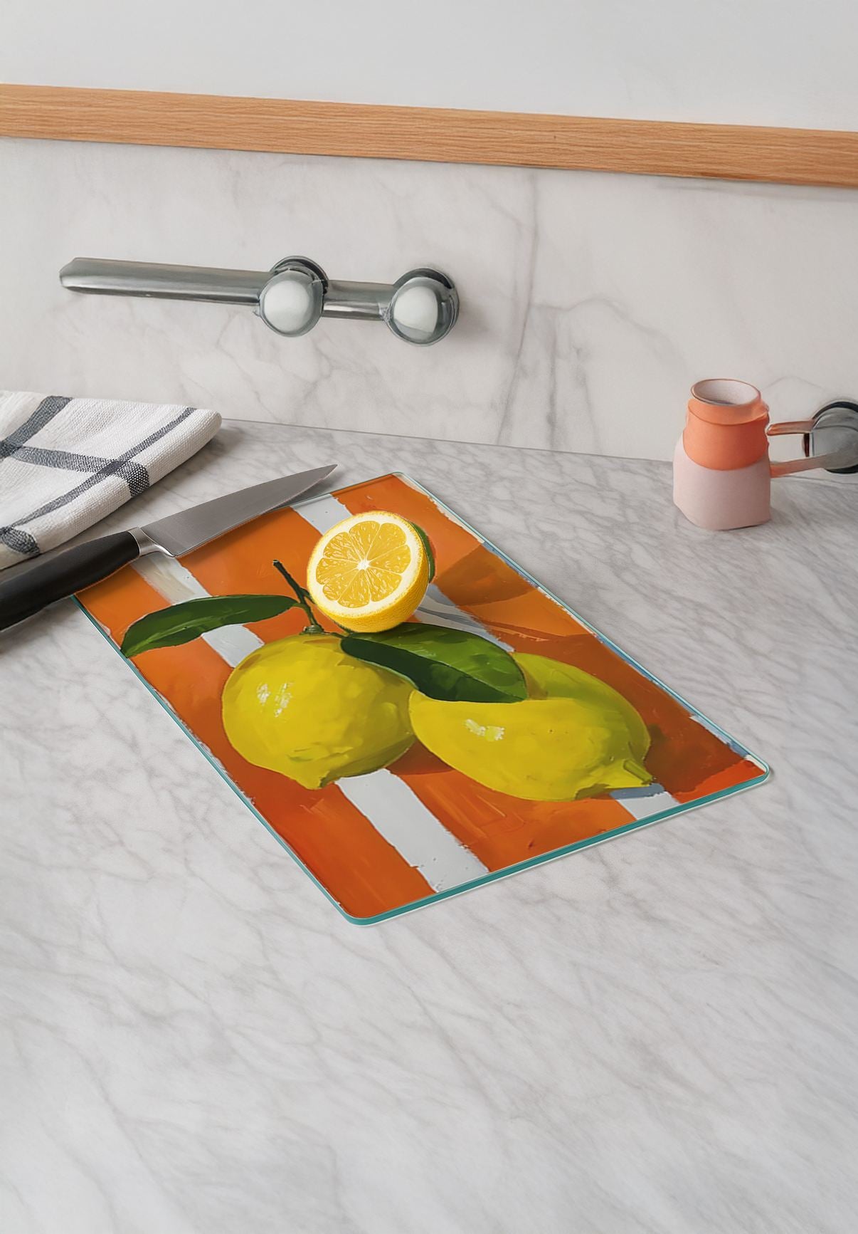 Tábua de Corte – 20 x 30 cm – Multicolorido – Vidro Temperado