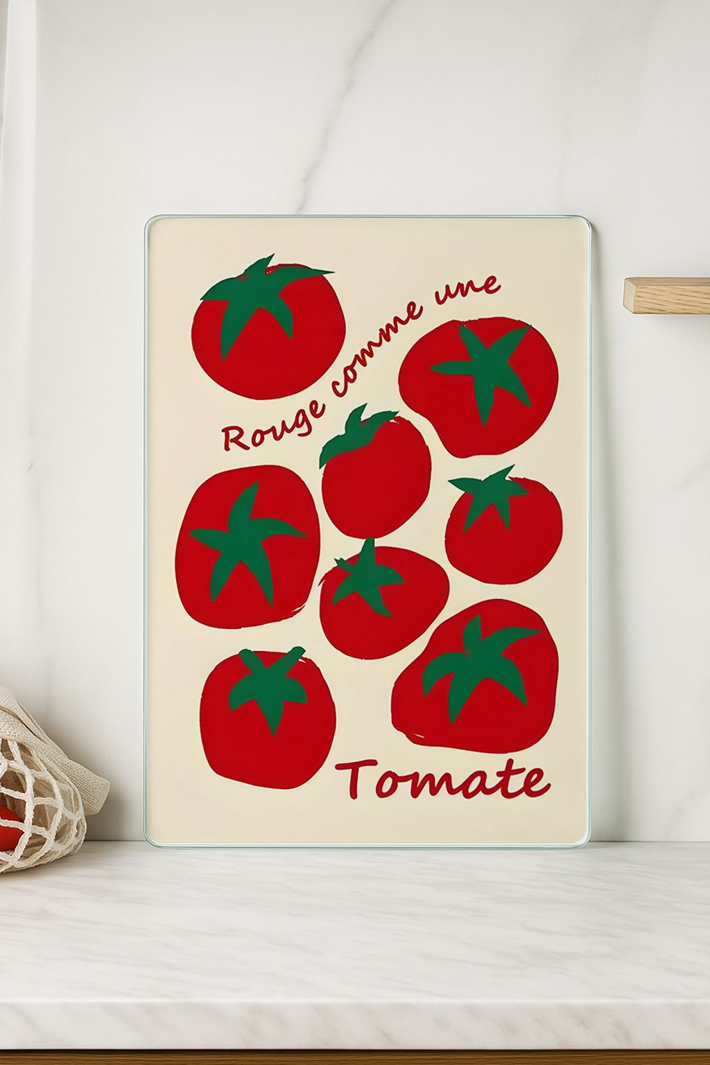 Tábua de corte em vidro temperado – 20 x 30 cm – multicolorido