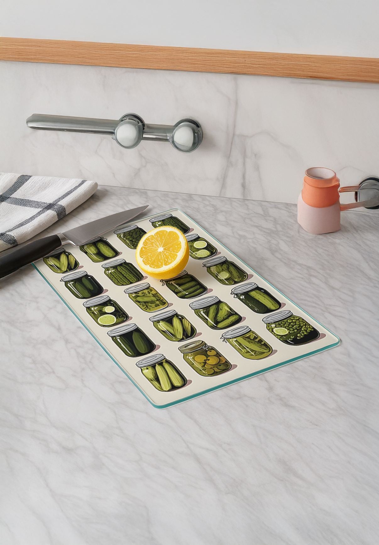 Tábua de Corte em Vidro Temperado – 20 x 30 cm – Multicolorido