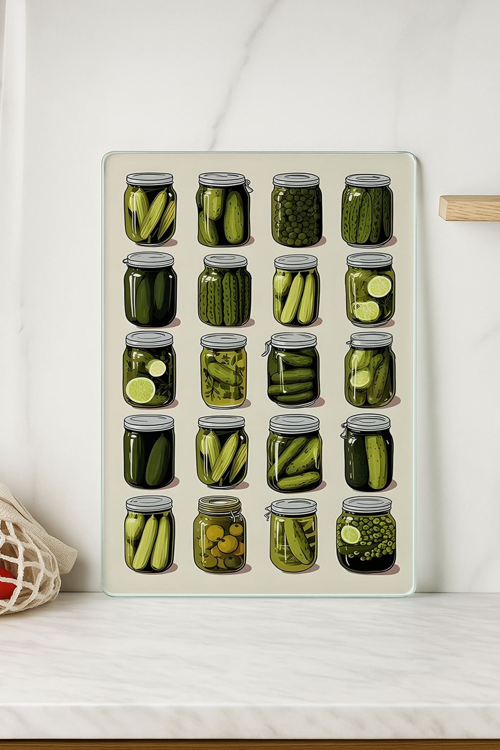 Tábua de Corte em Vidro Temperado – 20 x 30 cm – Multicolorido