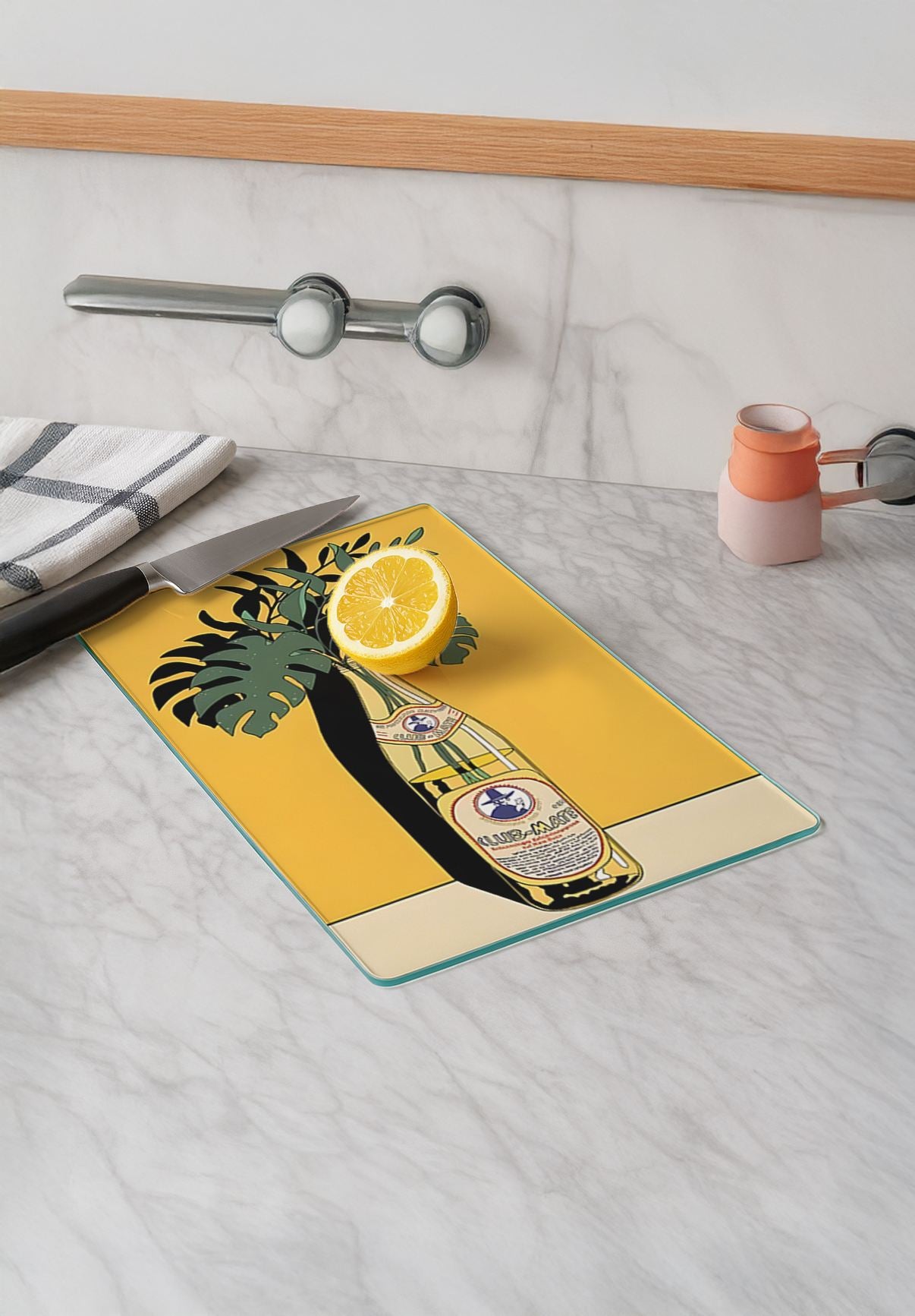 Tábua de Corte em Vidro Temperado – 20 x 30 cm – Multicolorido