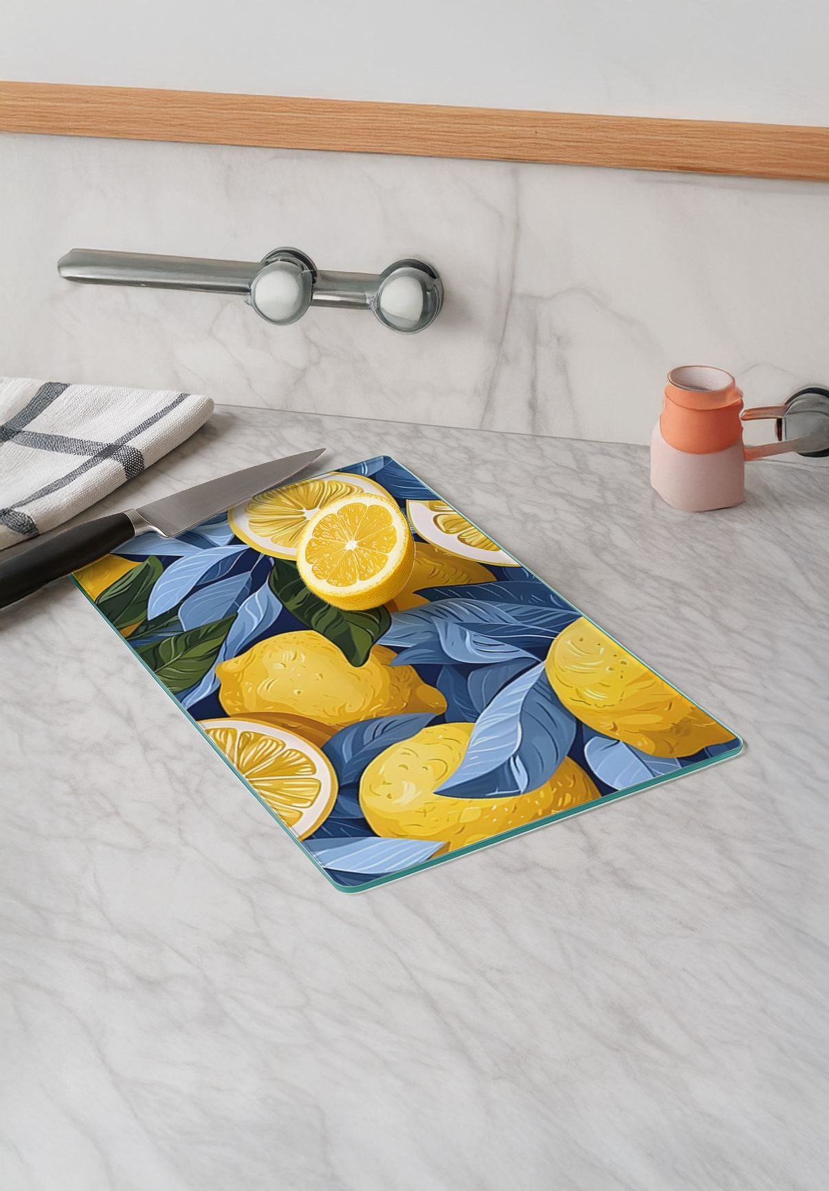 Tábua de Corte em Vidro Temperado – 20 x 30 cm – Multicolorido