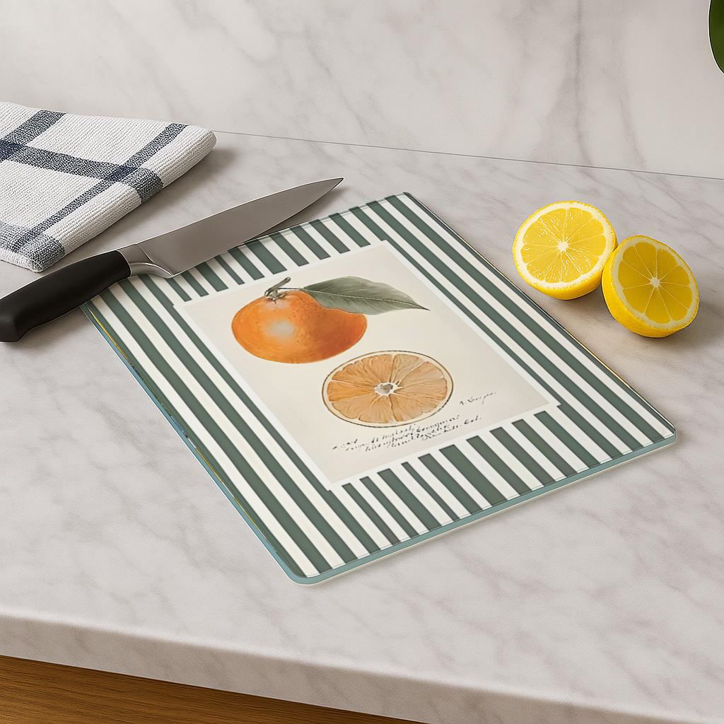 Tábua de corte de vidro temperado – 20 x 30 cm – multicolorido