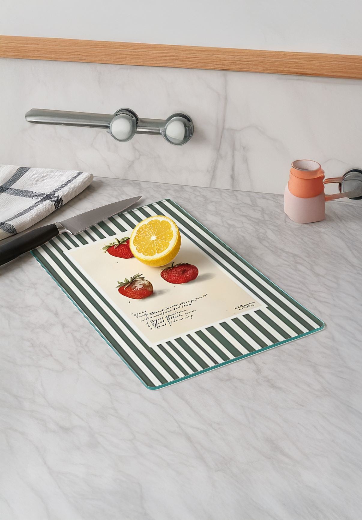 Tábua de Corte em Vidro Temperado – 20 x 30 cm – Multicolorido